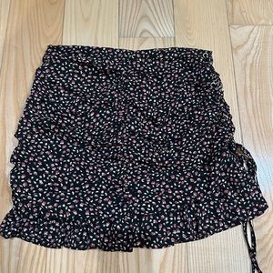 ACOA Black Floral Miniskirt